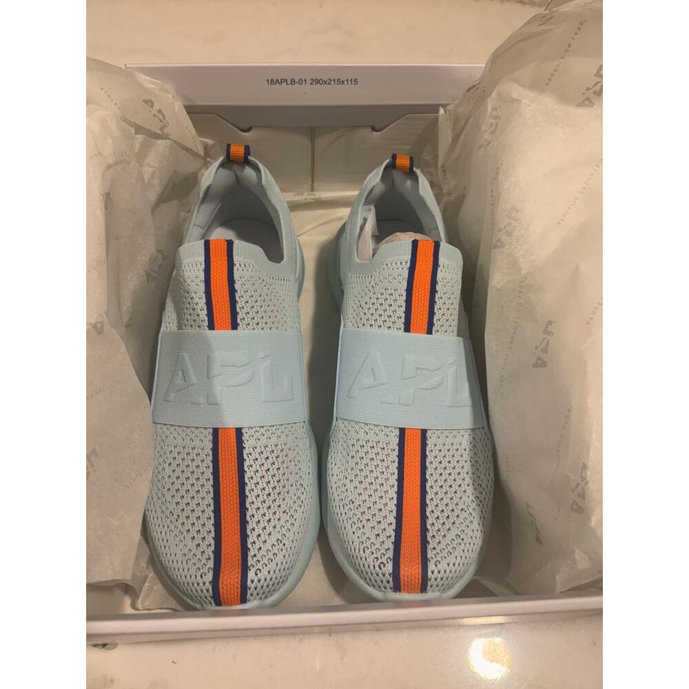 APL TechLoom Bliss Sneakers - Gulf Blue / Orange Racer - Size 7 / EUR 37 NEW - Picture 7 of 8